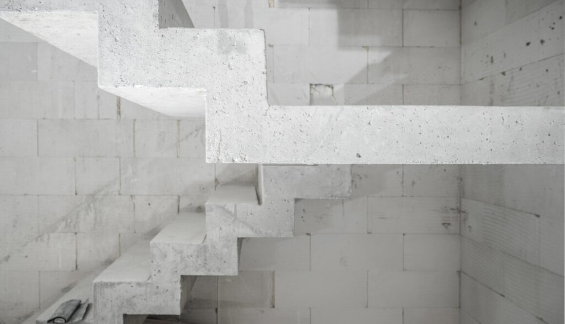 Raw Concrete Stairs in a Residential Building