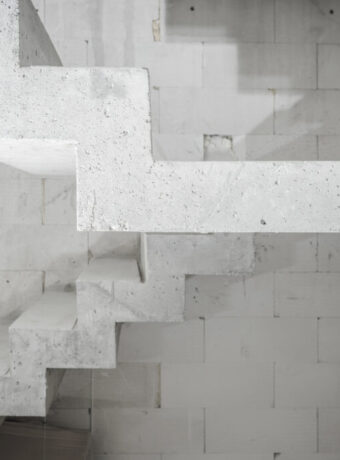 Raw Concrete Stairs in a Residential Building